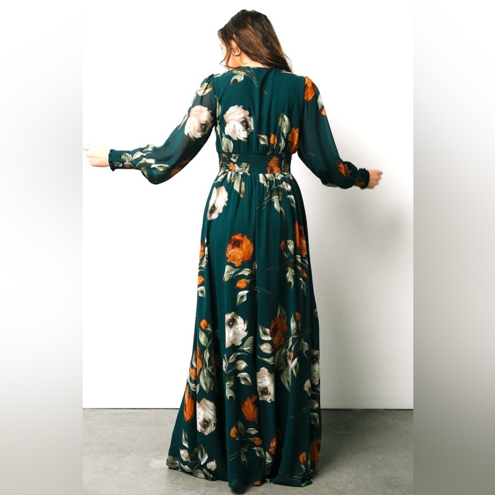 Baltic Born Teal Maxi Dress with Yellow & Cream Floral Print - Picture 11 of 14